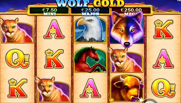 ラッキーニッキーのスロットランキング8位「Wolf Gold」