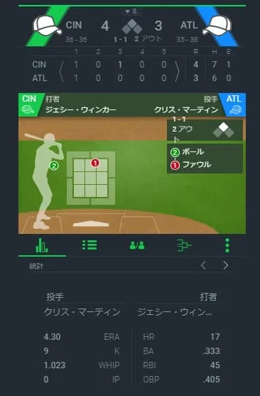 試合のストリーミング